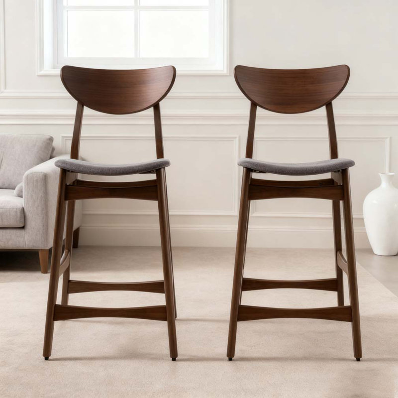 Counter Height Chair, Dark Brown, Dark Gray
