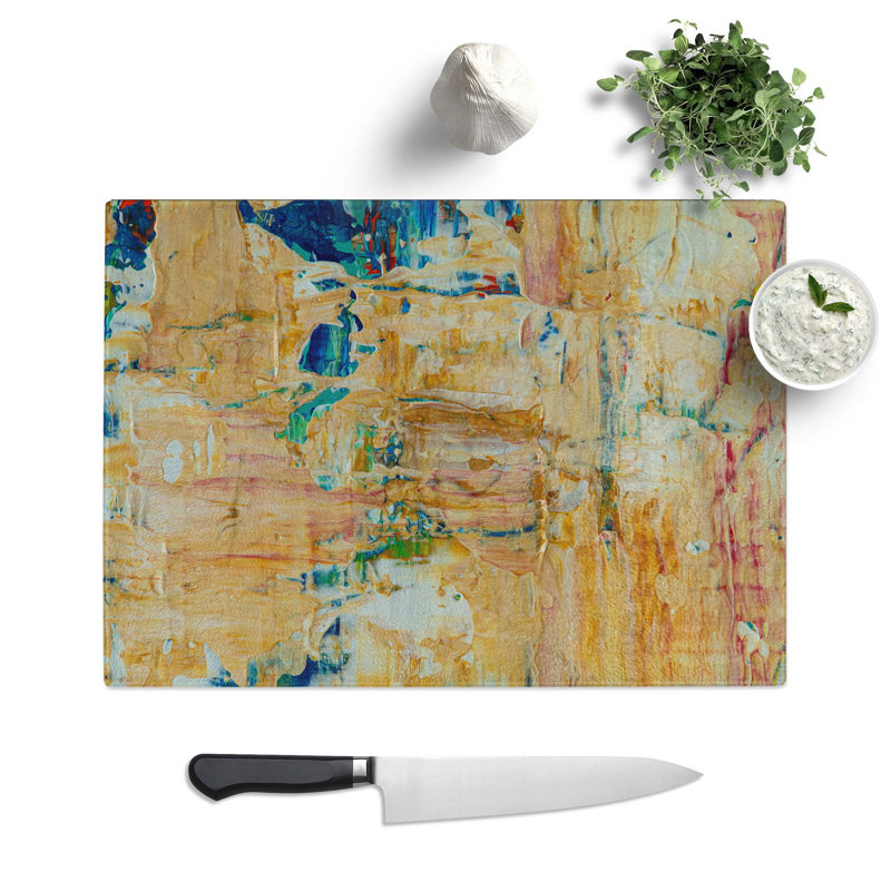 Tempered Glass Art Painting Vol.121 Chopping Board, 39 cm W x 28.5 cm L