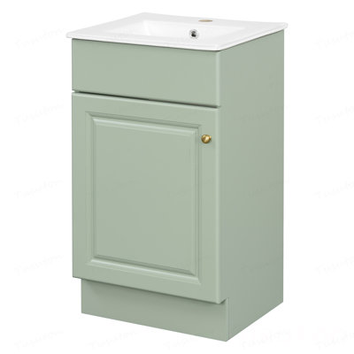 Meuble-lavabo 18 po avec lavabo, meuble-lavabo avec tablette de porte et tablette réglable
