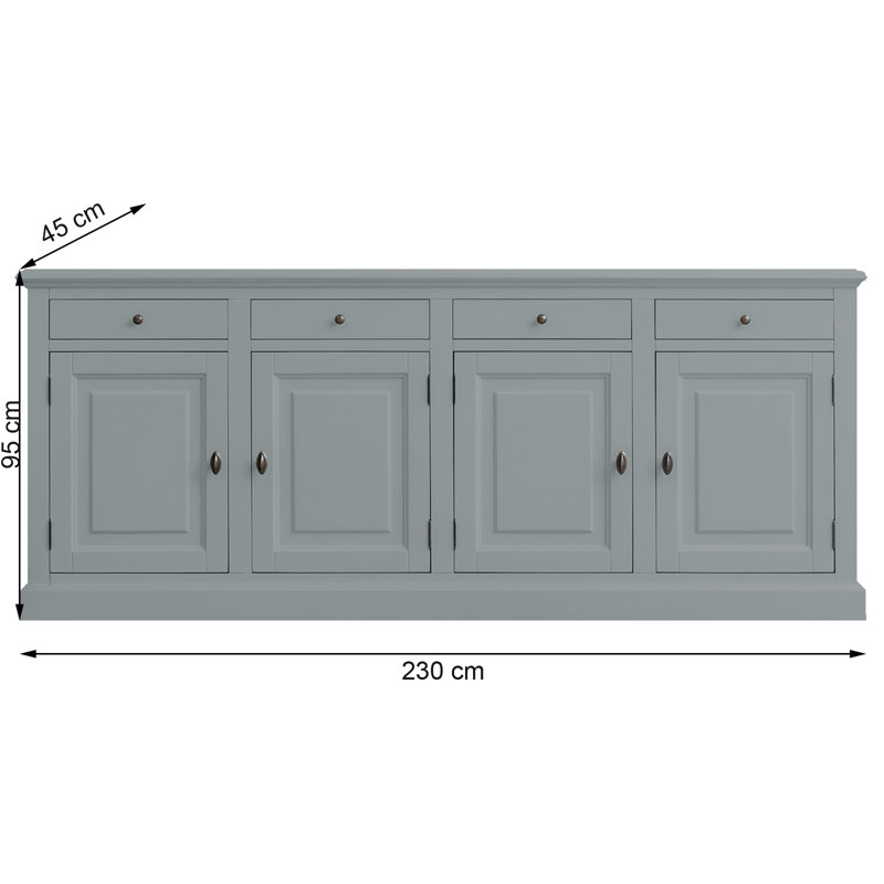 Chapne 230cm Sideboard, Smoky Gray