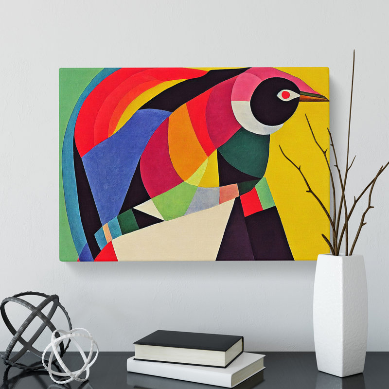 Artistic Abstract Bird - Wrapped Canvas, 40cm H x 60cm W x 3cm D