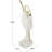 Mazyah Polystone Ballet Dancer Decorative Cream Sculpture with Gold Accents