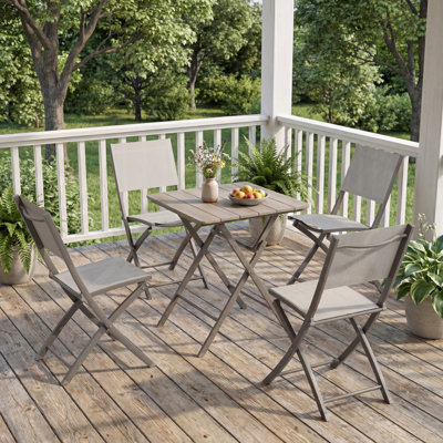 Alamo 4-person Aluminum Folding Dining Set