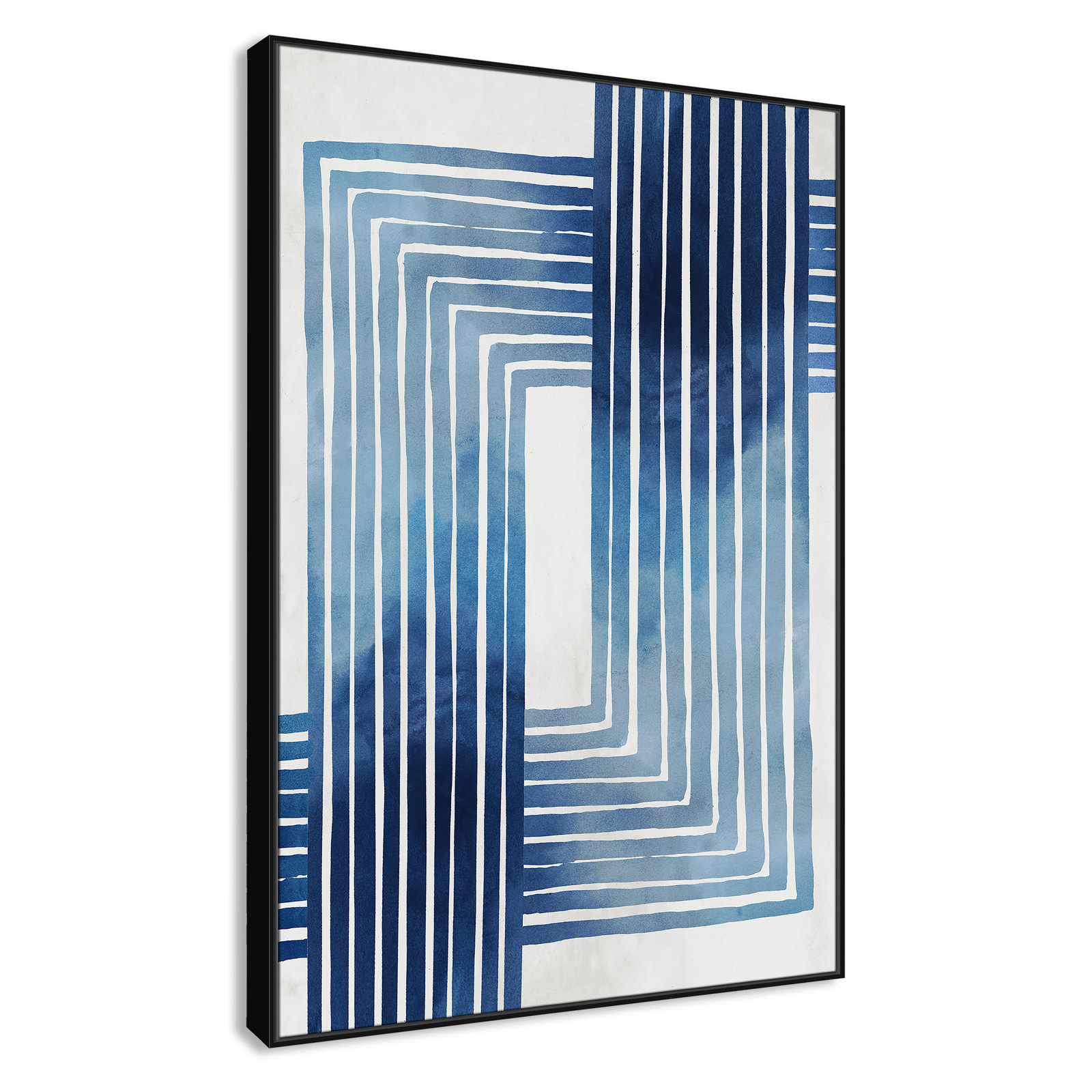 Lanny "In Unison" Painting by Eva Watts, 61.5" H x 41.5" W x 2" D, Black Framed Canvas