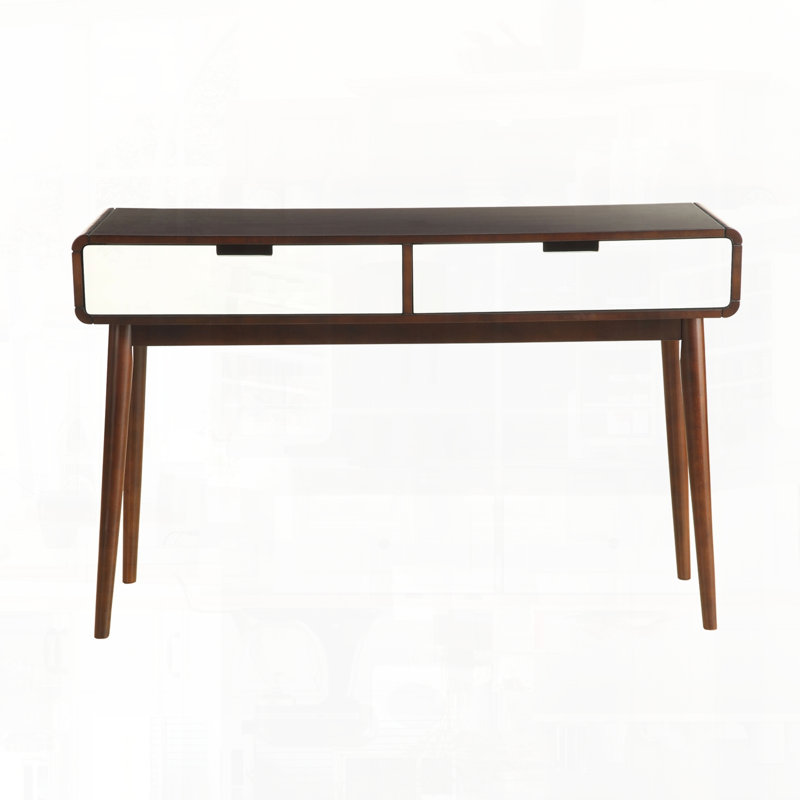 Sofa Table with Two Drawers Featuring Smooth Metal Side Glides