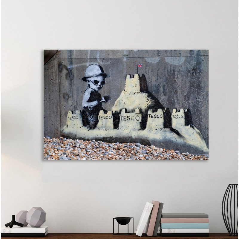 Tesco Castle by Banksy - Wrapped Canvas Print, 41 cm H x 61 cm W x 3 cm D