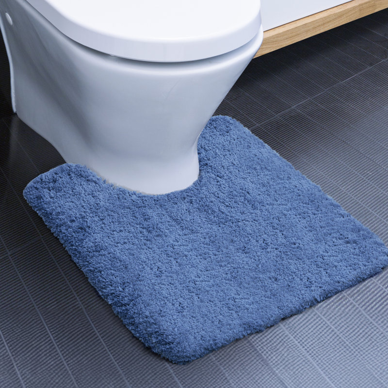 Mirrabooka Non-Slip Bath Rug, 17" W x 24" L, Blue