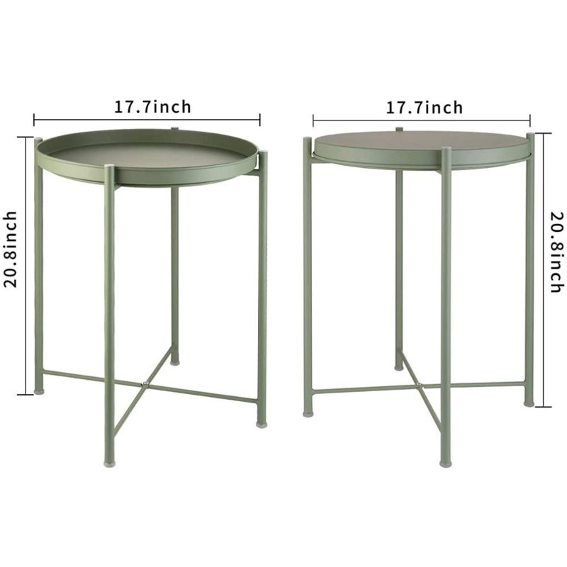 Table de bout Aizaiah, Atrovirens