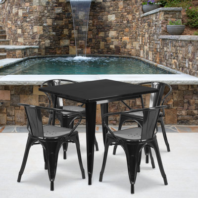Ensemble de table carrée intérieur / extérieur 31,5 po Feodora