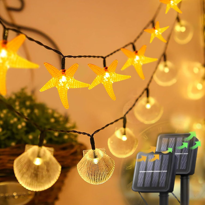 Bussell 30 - Bulb 252'' Solar Powered Curtain String Light