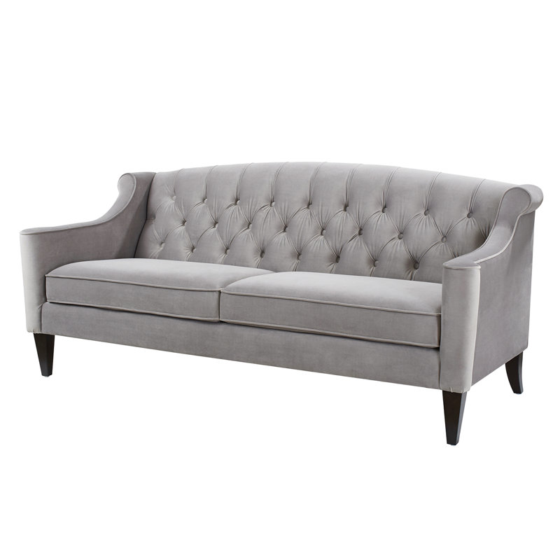 Canapé de 74 po Brinley, Velours gris opale