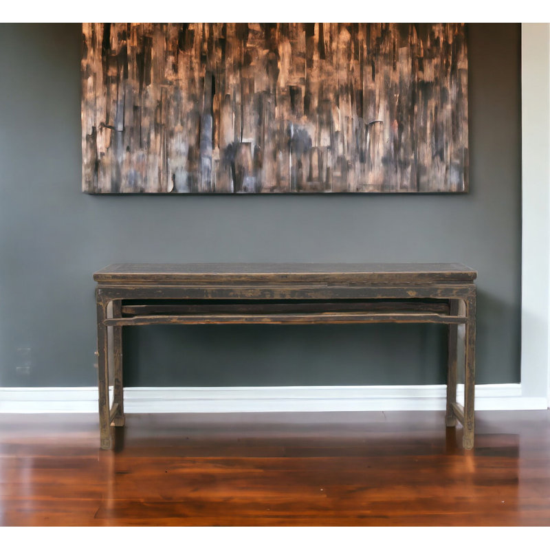 Console en bois massif 69,7 po