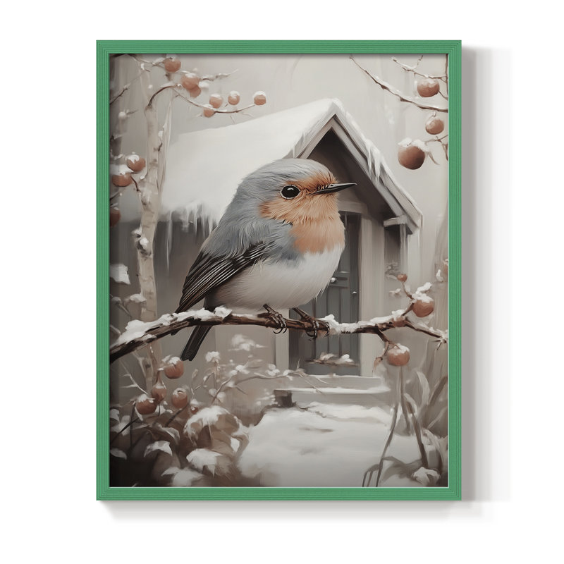 «Christmas Holiday Art», série 2-CDxxIV, reproduction encadrée - bois massif, H 30 po x l 24 po, Vert
