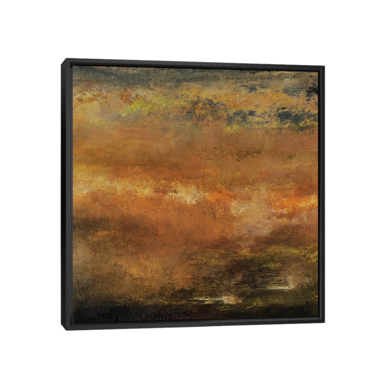 «Seasons II», reproduction d'art sur toile, H 18 po x l 18 po x P 1,5 po, Toile avec cadre noir, Pas de tapis