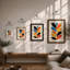 Geometric Symmetry Mid-Century - Framed Print-1466984499-1466984501