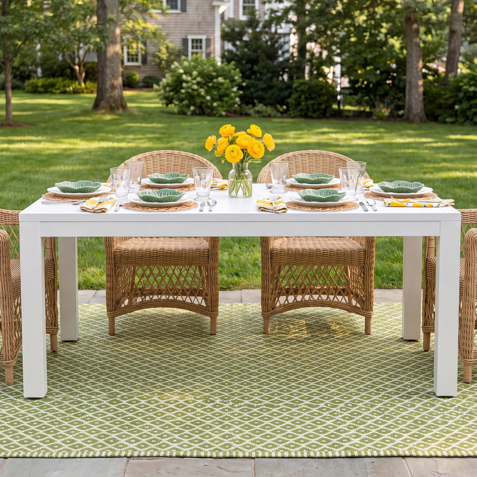 Poinsettia 64'' Slate Outdoor Dining Table