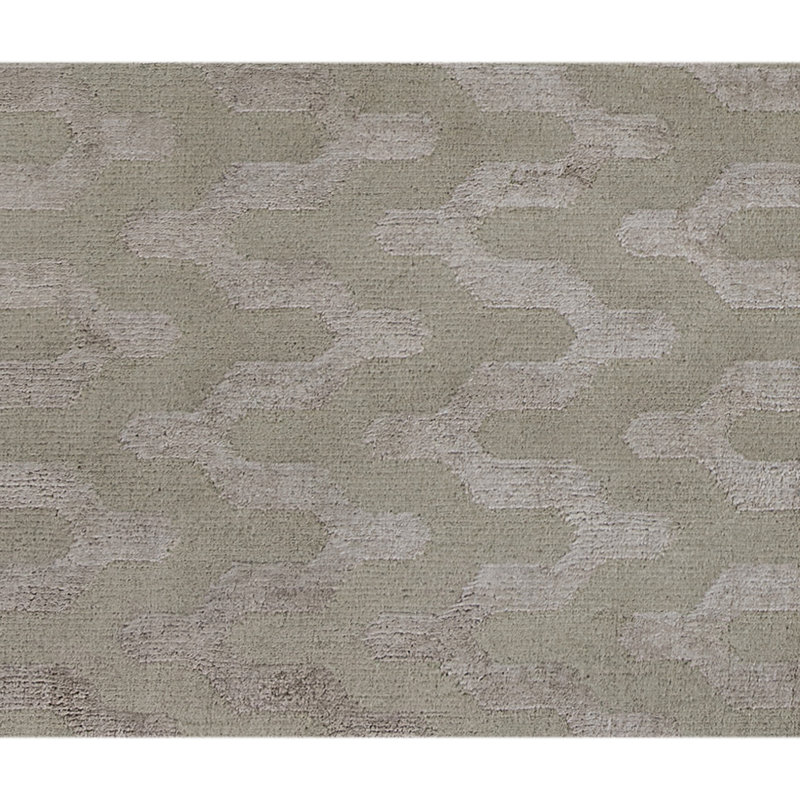 Hand Knotted Area Rug in Melon, Rectangle 6' x 9'