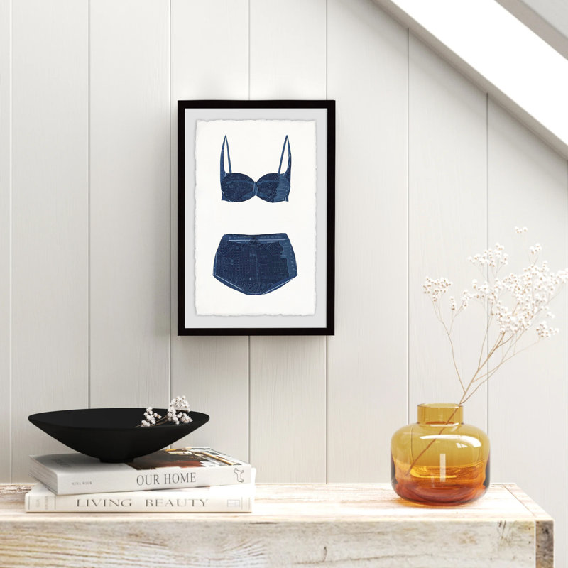 Bikini - reproduction de cadre photo sur papier, H 45 po x l 30 po x P 1,5 po