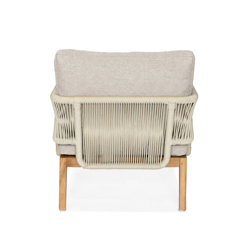 Amadora Outdoor Teak Lounge Chair, Silver