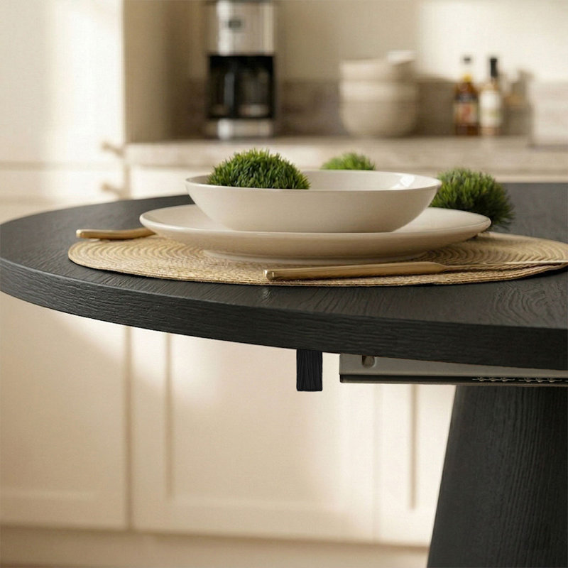 Table de salle à manger extensible 47 po - 65 po - 83 po - Design 3 en 1, Noir