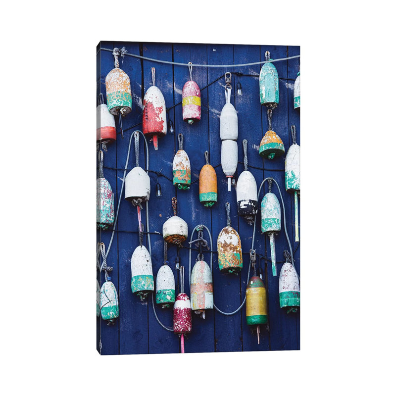 Maine Lobster Buoys by Ann Hudec - Wrapped Canvas Print, 20.32 cm H x 30.48 cm W
