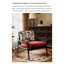Fauteuil d'appoint simple de style français en chenille de lin et bois de coton de style français
