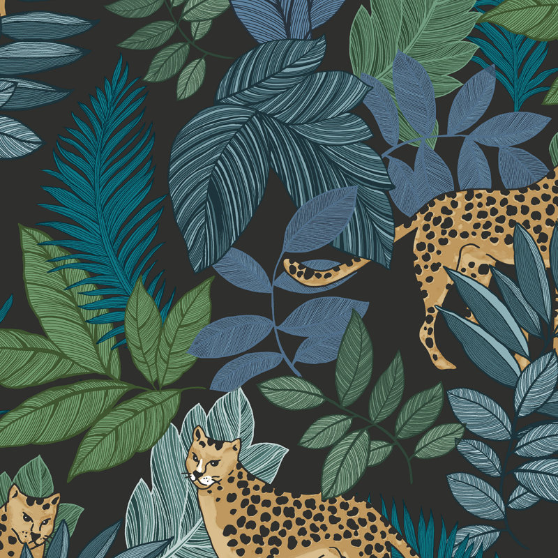 Floral Wallpaper Double Roll, Night