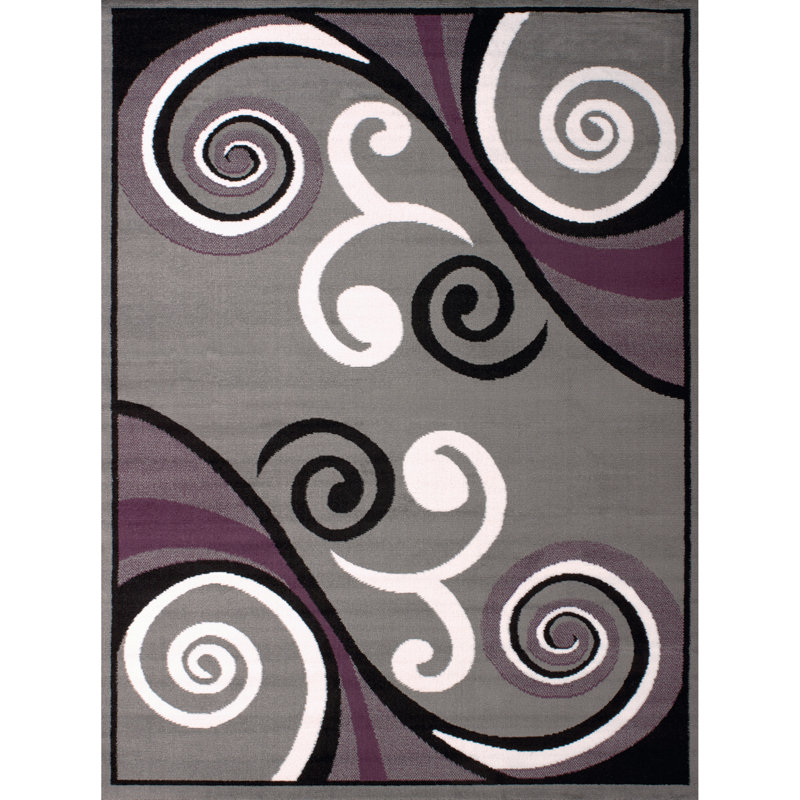 Bailes Synthetic Abstract Indoor Rug, Rectangle 2'3" x 7'2"