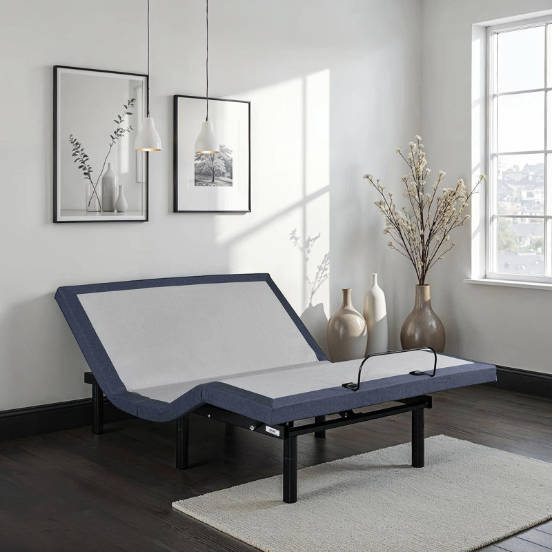 Twin XL Adjustable Bed Base With Three Vibration Modes And Head And Foot Position Adjustments, Twin XL