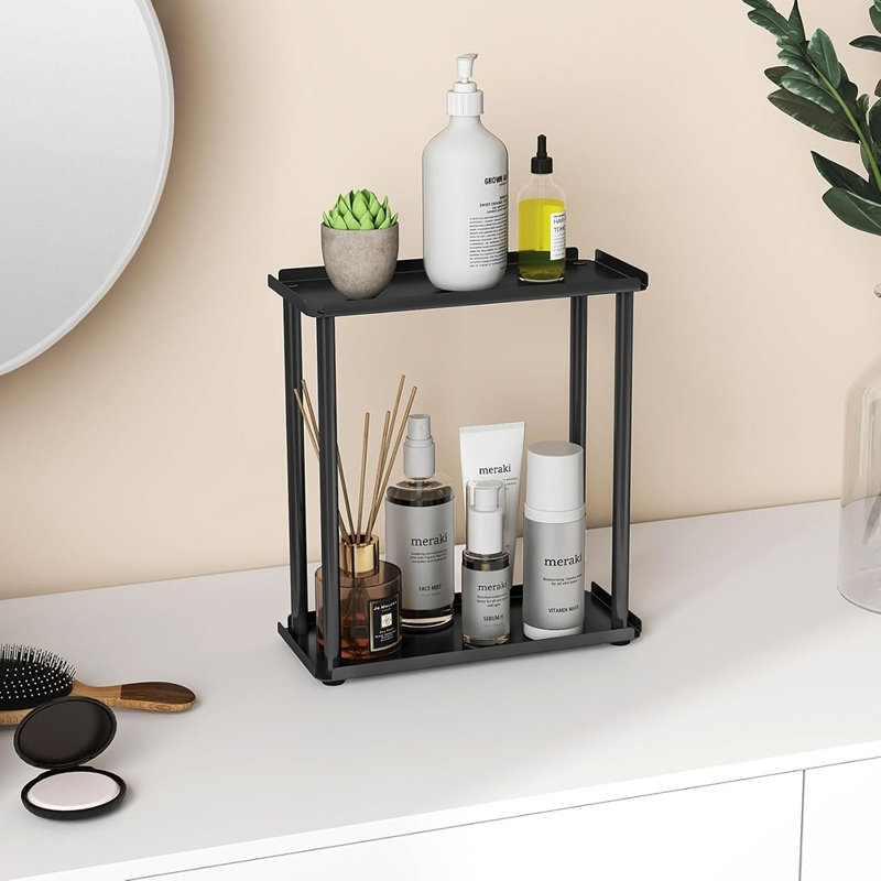 Petit meuble-lavabo de rangement à 2 niveaux