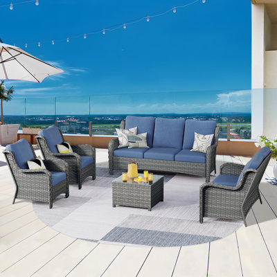 Ilkeston 5 Piece Sofa Seating Group with Cushions