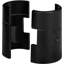 Durasteel Wire Shelving Shelf Lock Clips / Shelving Sleeves - For 1" Post, Plastic, Black, Pack Of 4 Pcs