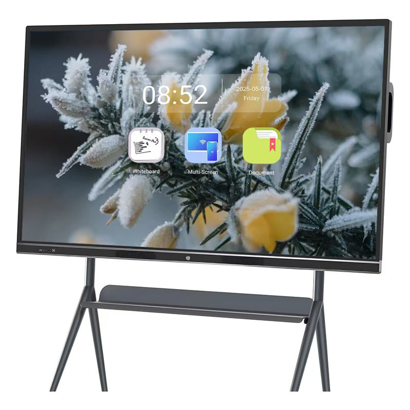 JYXCN Conference Smart Board 86" 4K 20-Point Touch Interactive Electronic Whiteboard Wireless Split-Screen for Classroom Office
