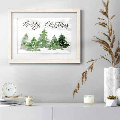 «Merry Christmas», reproduction d'art encadrée