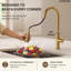 Dual-Function Kitchen Faucet Combo Set – Pull Down & Wall Mount Pot Filler For Sink And Stove-130672054