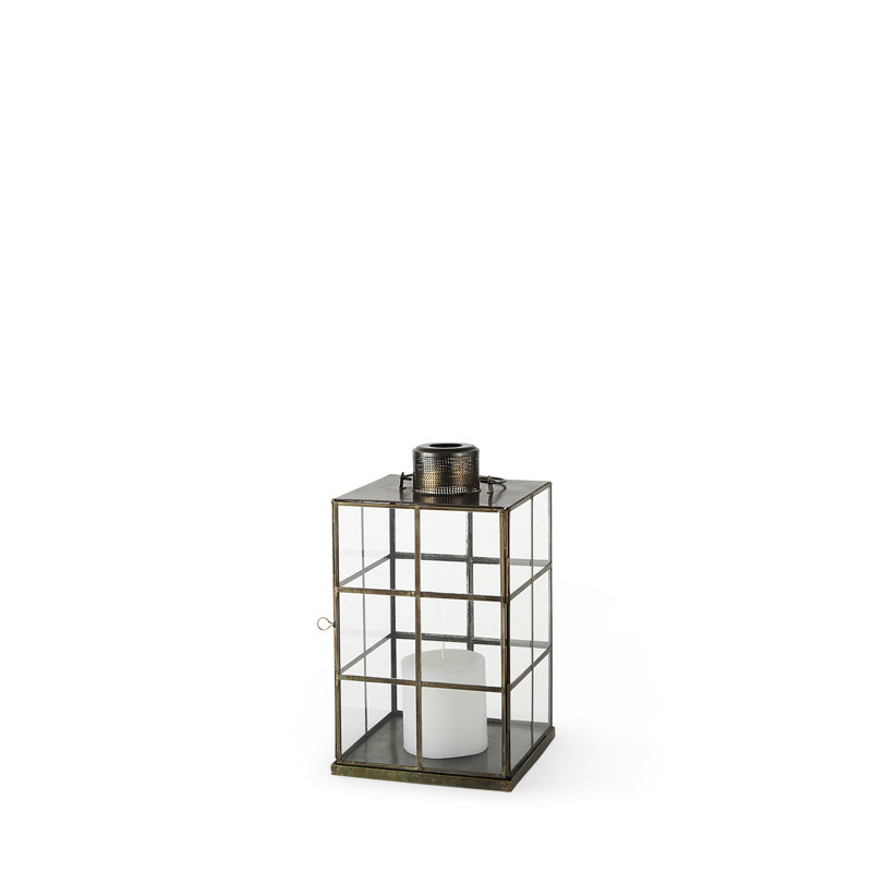 Lantern, 14.6" H x 8.3" W x 8.3" D