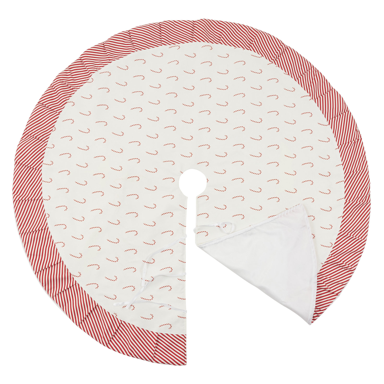 Peppermint Collection Tree Skirt, 2.5" H x 72" W x 72" L