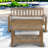 Durable Acacia Wood Patio Dining Set, Modern Minimalist Style For Backyards