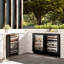 ZLINE 24" Touchstone Dual Zone Wine Cooler With Black Stainless Steel Glass Door-1363841838