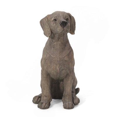 Outdoor No-Assembly Durable Dog Statue for Garden Decor