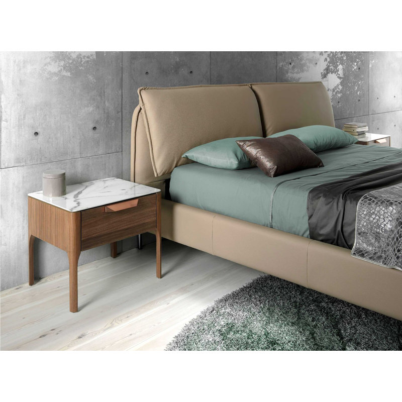 55cm W Manufactured Wood Bedside Table