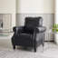 Fauteuil club en similicuir avec accoudoirs roulés et garniture cloutée pour les salons et les salons