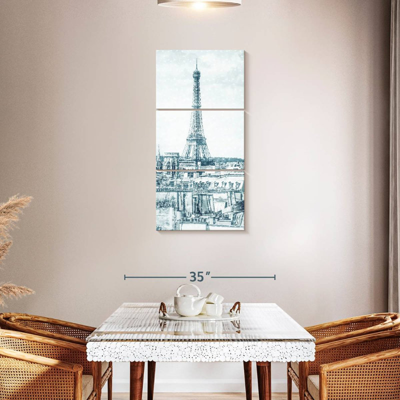 Retro Eiffel Tower, 44" H x 21" W