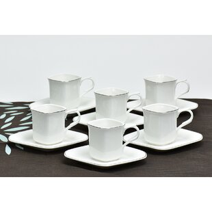 Marble Espresso Cups 4 Ounces Set of 4, Modern Ceramic Demitasse