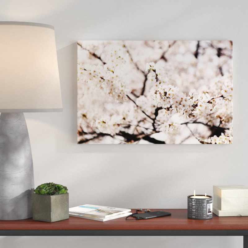 Flower Pink Cherry Blossom Sakura Tree Photographic - Wrapped Canvas, 70cm H x 100cm W