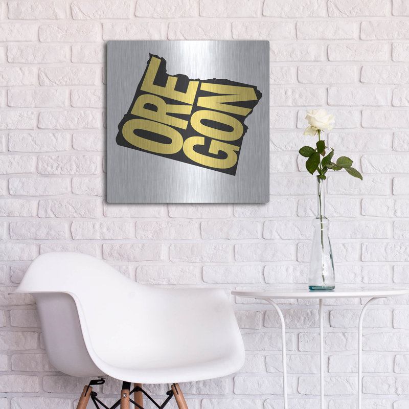 «Oregon 2» par Art Licensing Studio, art mural en métal Luxe, 24 po x 24 po, H 24 po x l 24 po