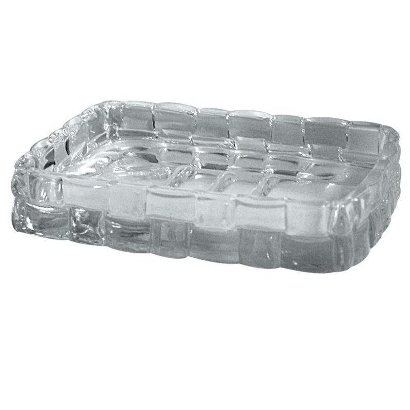 Basket Weave Soap Dish, White