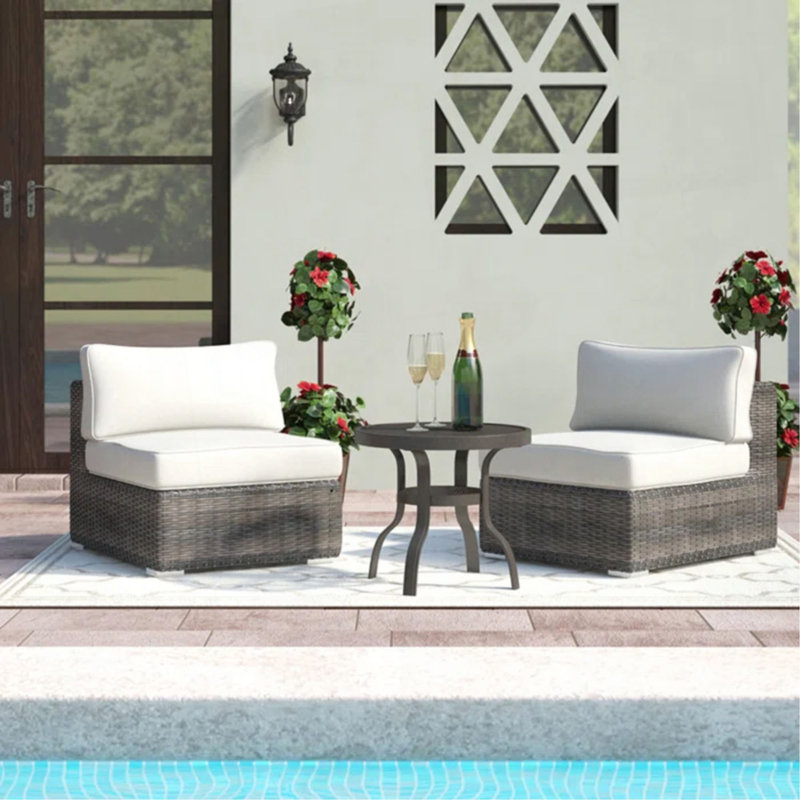 Sièges modulaires en osier Minnesota - gris, Coussin beige / structure grise