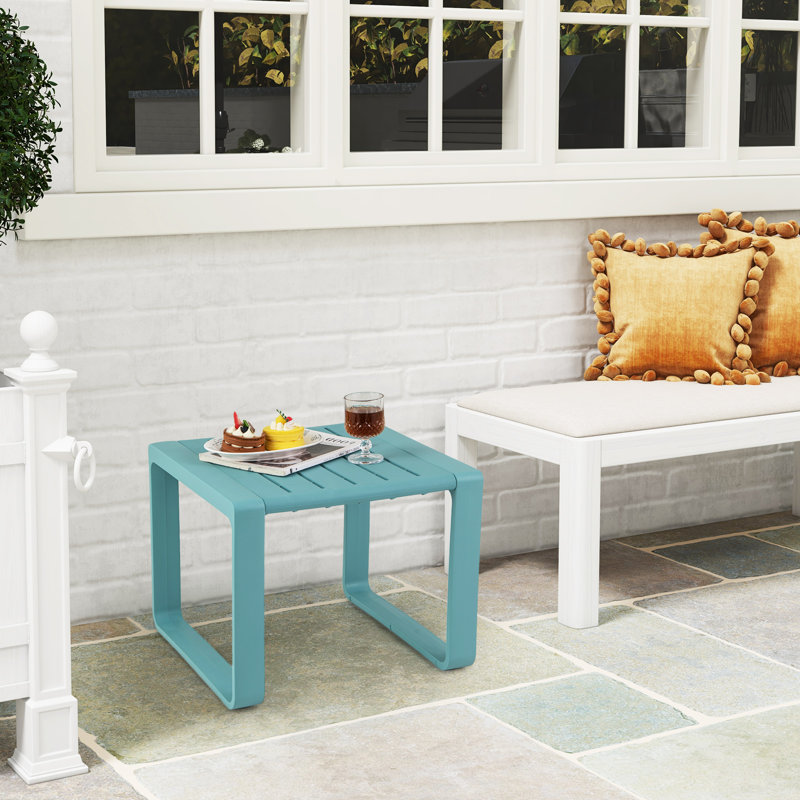 Ensemble de 2 tables d'appoint d'extérieur 18 po Adirondack, Bleu