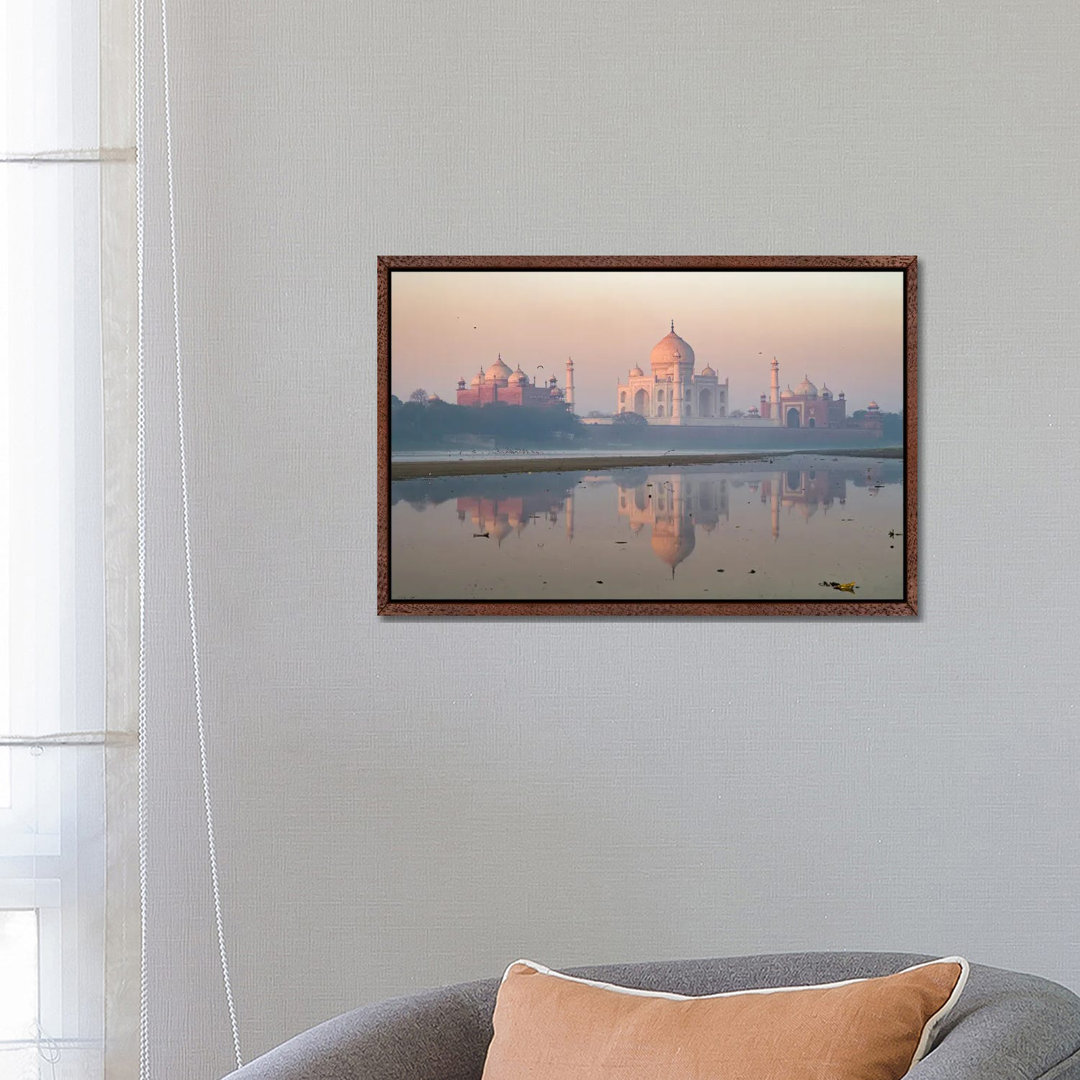 Taj Mahal At Dawn Reflected In The River, India von Matteo Colombo - Gallery-Wrapped Canvas Giclée on Canvas